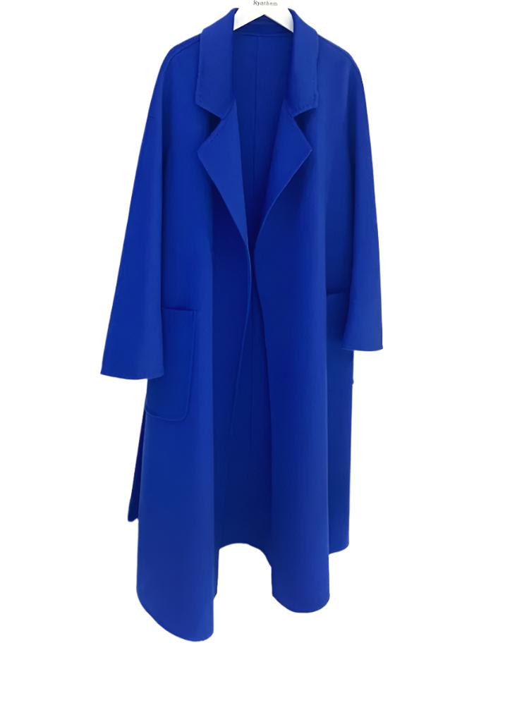 Blue wool coat