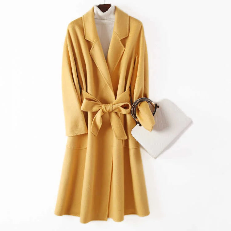 Amber wool coat