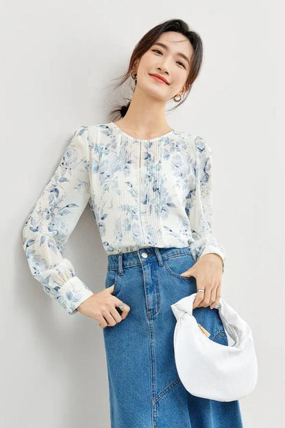 Elegant Chiffon Blouse & Camisole